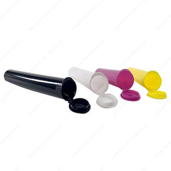 Multi-Color Child-Resistant Squeeze Pop Top Tube Clear Plastic Empty PE PP Smell Proof for Cosmetics and Medicine