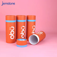 Custom logo Printed Eco Cardboard Cosmetic Essential Oil Bottle Skincare Cylinder Packaging Food Tea Coffee Kraft Paper Tube