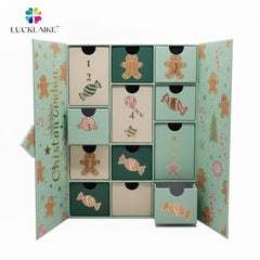 Wholesale Prompt Goods Empty Countdown EU 12 Days Recyclable Magnetic Gift Box Mystery Christmas Advent Calendar Box