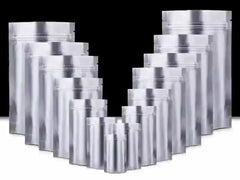 Mylar Silver Resealable Ziplock Food Packaging Storage Doypack Pouches Stand-Up Pure Aluminum Foil with Gravure Printing