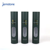 Custom Recyclable Round Luxury Hair Extension Paper Tube Packaging Box Kraft Cardboard Cosmetic Cylinder Packaging with Window