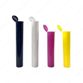 Multi-Color Child-Resistant Squeeze Pop Top Tube Clear Plastic Empty PE PP Smell Proof for Cosmetics and Medicine