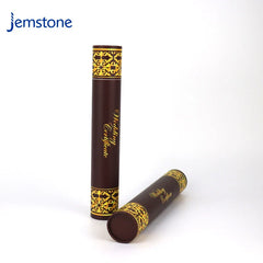 Custom logo Printed Eco-Friendly Kraft Cardboard Wedding Supplies Cylinder Packaging Tea Coffee Paper Tube with Gold Foil