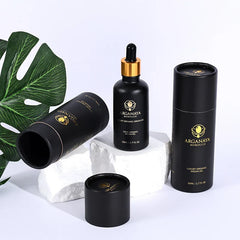 Custom Cosmetic Essential Oil Twist up Paper Tube Packaging Bottles Food Black Cardboard Tube