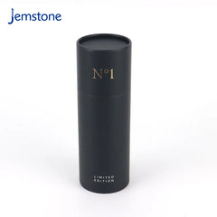 Custom 100% Recyclable Luxury Black Kraft Cardboard Tube Food Tea Coffee Cylinder Box Packaging Cosmetic Perfume Paper Tube