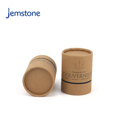 Eco-Friendly Custom Round Candle Cardboard Tube Cylinder Packaging Brown Kraft Paper Tube with UV Printing for Skincare