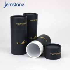 Custom Printed Food Grade Tea Coffee Candle Paper Tube Round Kraft Craft Cylinder Tube Cardboard Tube Cylinder Box Packaging