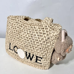 OEM/ODM Customized Luxury Women Handmade Beach Straw Tote Bag Wholesale Summer Handmade Beach Straw Bag