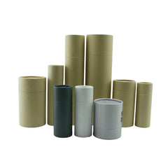 Custom 100% Recyclable Kraft Cardboard Paper Tube Strong Bio-Degradable for Lip Balm Available White Black Cosmetics