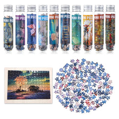 Custom 100pcs 150pcs 234pcs Personalized Jigsaw Puzzle Box Game Test Tube Packaging Educational Toys Mini Puzzle