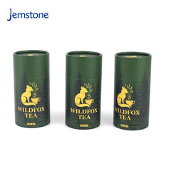 Factory Custom Container Tea Leaf Paper Tube Luxury Food Round Kraft Cardboard Tube Box Coffee Cylinder Packaging