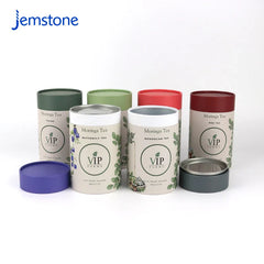 Printed Food Grade Cylinder Packaging Tube Boxes Luxury Kraft Cardboard Spice Powder Coffee Bean Tea Paper Tube