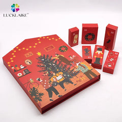 Custom Handmade Empty Drawer Make up Chocolate Candy Cosmetics 24 Days Christmas Advent Calendar Packaging Gift Box