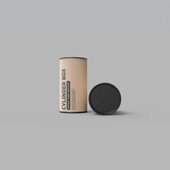 Custom Printed Round Kraft Paper Tubes Packaging Cylinder Cardboard Tea Cans Paper Jar Attached Lid
