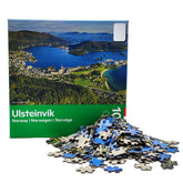 Custom Printing 68X48 High Quality Ulsteinvik Island 1000 Pcs Adulte Cardboard Jigsaw Puzzle Board Games