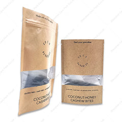 Custom Printing Food Flour Nut Rice Tea Spices Stand up Kraft Paper Bag Resealable Zipper Packaging Pouch