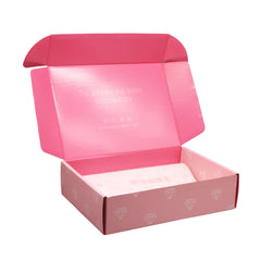 Custom Logo Corrugated Mailing Pink Folding Design Manufacturer's Carton for Delivery Packing Socks Customizable Shipping