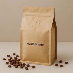 Gravure Printing Smell Proof Aluminum Coffee Pouch Flat Bottom Zipper Roasted Coffee Beans Bag with Air Valve