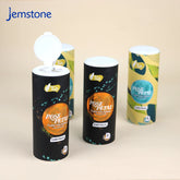 Eco Friendly Custom Print Food Kraft Cardboard Tube Packaging Essential Oil Cylinder Tissue Paper Tube Cylinder Tissue Box