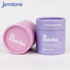 Spot-Color Printing Custom Matcha Round Box Food Grade Packaging Powder Paper Tube Tea Candy Coffee Been Paper Tube Packaging