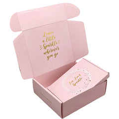 Customized Pink Eyelashes Skincare Cosmetic Jewelry Products Paper Mailer Shipping Packaging Corrugated Boxes with Your Own logo