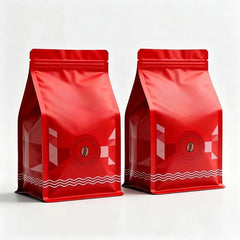 Custom 8oz 12oz 16oz Coffee Bag Aluminum Foil Flat Bottomed Long Freshness Coffee Packaging Bean Bags With Valve