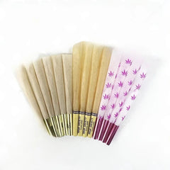 100% Organic Custom Logo Pre 1 1/4 Rolling Smell Child Proof Natural Brown Raw Papers Cones Rizlas Rolls Wraps with Tips