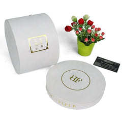 Custom Printing Black White Cardboard Tube Gift Box Luxury Round Round Flower Box Paper Tube Packaging