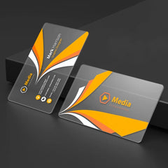 Custom Printed Logo Luxury Plastic Clear PVC Transparent Business Cards With Logo