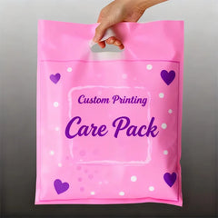 Wholesale Custom Plastic Shopping Bag With Logo Recyclable Bag Die Cut Handle Groceries Business Promotion Shopping Bags