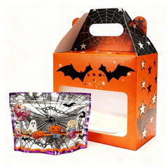 Empty 3.5g 7g 28g Die Cut Cutout Halloween Exotic Resealable Candy Gummy Mylar Bags and Box