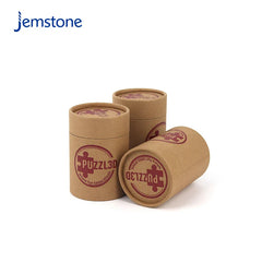 Printed logo Brown Kraft Perfume Cylinder Paper Tube Packaging Round Food Grade Tea Coffee Candle Cardboard Tube Packaging