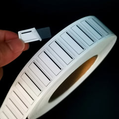 High Quality Custom 31x12 37x21 37x17 40x17 Clothing Black Piggy Back Sticker Labels Garment Price Label Stickers