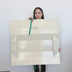 Custom Logo Luxury Printing Color Oversized Big Large Jumbo Size Beige Cardboard Folding Foldable Magnetic Gift Box