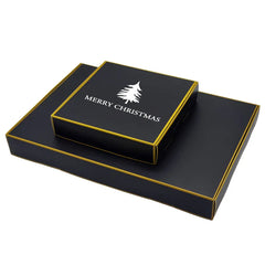 Custom Printed Takeaway Food Grade Bread Snack Cakes Mini Black Paper Packaging Doughnut Donut Box with logo
