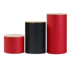 Custom Printed Cylinder Tea Tube Box Packaging Cardboard Paper Tube With Wooden Lid