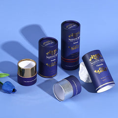 Eco-Friendly Cylinder Cardboard Food Tea Cans Paper Tube Packaging UV Light Curing Recyclable Handmade Paper Tube Gift Box