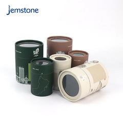 Custom Eco-Friendly Luxury Kraft Cardboard Tube Cylinder Top Window Opening for Tea Perfume Packaging Eco-friendly Paper Tube