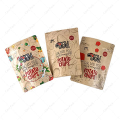 Eco-friendly High Quality Heat Seal Food Grade Packaging Bags Compostable Biodegradable Kraft Resealable Mylar Doypack for Pizza