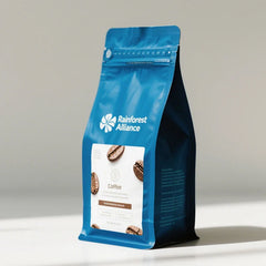 High Barrier Pouches Food Grade Coffee Beans Matte Outside Foil Coffee Packaging Bag With Valve