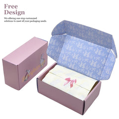 Custom Corrugated Mailer Cardboard Hot Stamping Pink Shipping Boxes for Clothing Shoe Perfume Packaging Paper Boxes for Business
