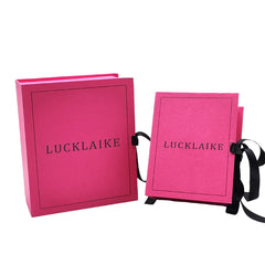 Custom Rigid Book Shaped Coffret Cajas Cardboard Packaging Paper Box Cadeau with Ribbon Boxes for Packiging