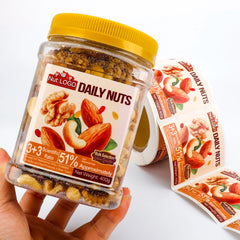 Biodegradable Vinyl Stickers Eco-Friendly Brands Custom Self-Adhesive Waterproof Logo Packaging Labels for Jar Bottle Container