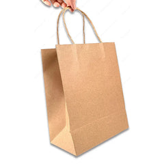 Papier Bolsas Papel Kraftpaper Bags Takeaway Packaging Brown Bag With Flat Handles