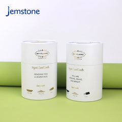 Printed Craft Paper Tube Cylinder Packaging Boxes for Candle Tube Luxury Round Kraft Cardboard Rose Gold Candle Paper Tube