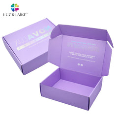 Luxury Holographic Paper Packaging Cardboard Custom Logo Iridescent Pink Hologram Mailer Shipping Boxes