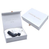 Customized White Eyelash Jewelry Rigid Foldable Cardboard Closure Magnetized Gift Boxes Packaging Wholesale With Magnetic Lip