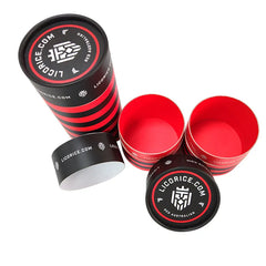 Halloween Candy Gift Paper Box Custom Printing Red Cylinder Round Cardboard Candy Paper Tube Packaging