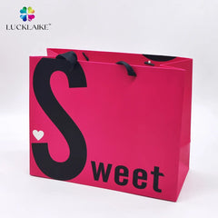 Wholesale Luxury Cardboard Paper Bag with Silver Foil Logo Custom Boutique and Shopping Clothing Packaging for Shoes