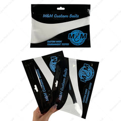 Soft Baits Plastic 3-Side Seal Packaging Micro Trout Bait Seal for Lure Zipper Bags With Hanging Hole